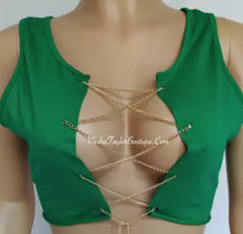 Load image into Gallery viewer, Sleeveless Chain Crop Top