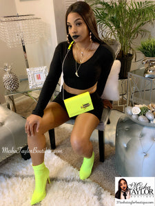 Neon Sock Ankle Boots