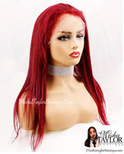 Load image into Gallery viewer, Brazilian Red Wine, 100% Human Lace Frontal Wig