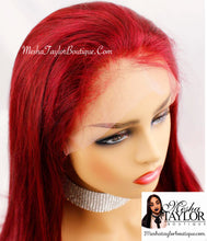 Load image into Gallery viewer, Brazilian Red Wine, 100% Human Lace Frontal Wig
