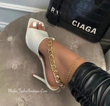 Load image into Gallery viewer, Gold Chain Strap High Heels