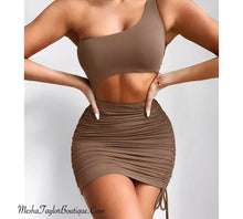 Load image into Gallery viewer, One Shoulder Bandage Bodycon Dress