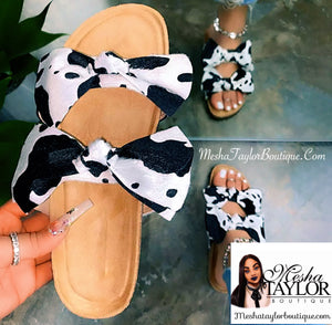 Cow Bow Sandals
