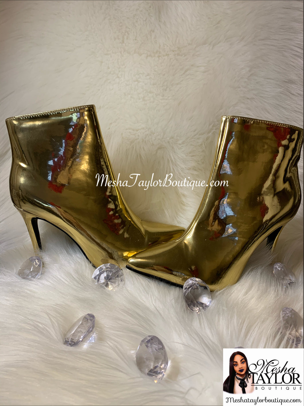 Gold Luxury Ankle Boots