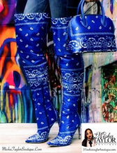 Load image into Gallery viewer, Knee High Bandana Print Boots!
