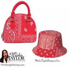 Load image into Gallery viewer, Matching Bandana Bucket Hat &amp; Bag Set