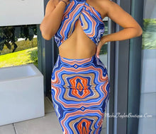 Load image into Gallery viewer, 2 piece Bodycon Twirl Pattern Skirt Set