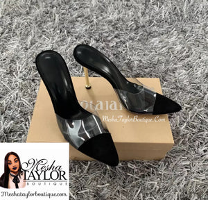 Pointed Toe Translucent High Heels