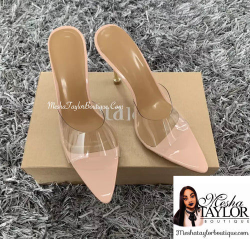 Pointed Toe Translucent High Heels