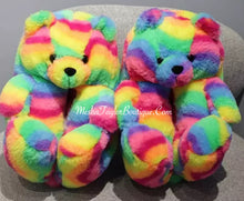 Load image into Gallery viewer, Plush Teddy House Slippers