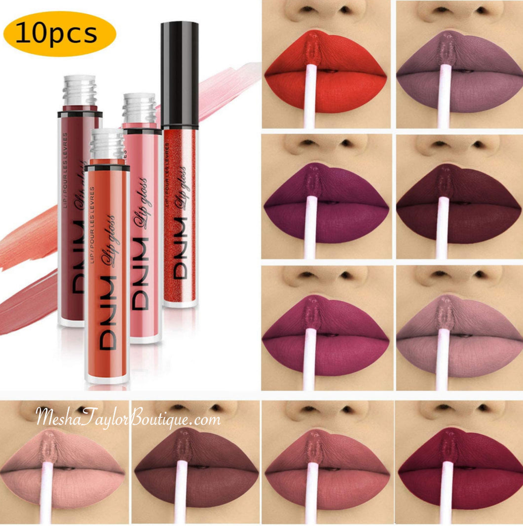 10pcs Matte Liquid Lipstick Kit