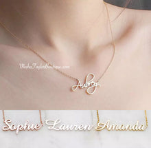 Load image into Gallery viewer, 18K Custom Name Plate Necklace