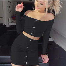 Load image into Gallery viewer, Off The Shoulder 2 Piece Casual Set